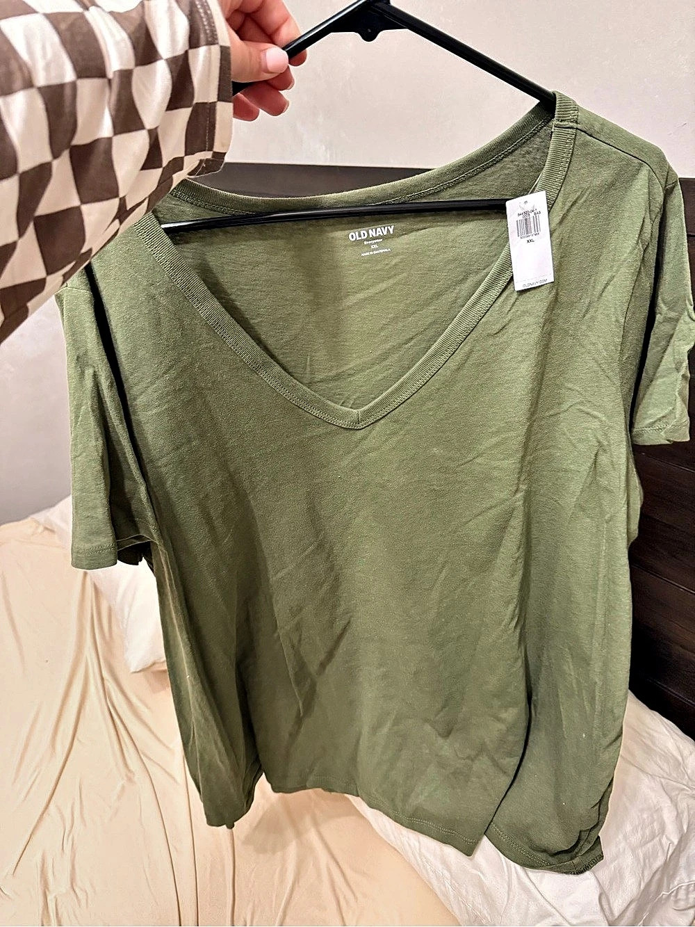 Old Navy EveryWear V-Neck Tee Short Sleeve Green xxl NWT